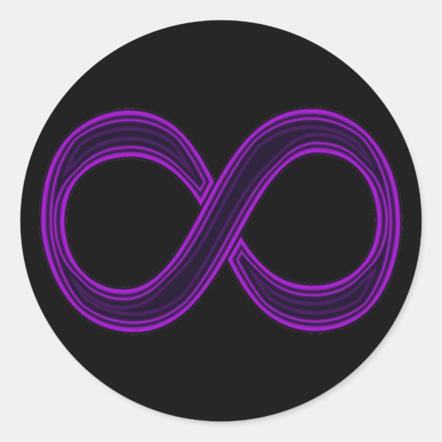 Sticker pour symbole d'infini violet (Devant)