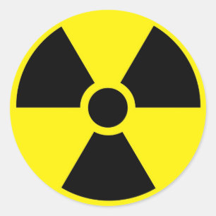 Sticker pour symbole radioactif