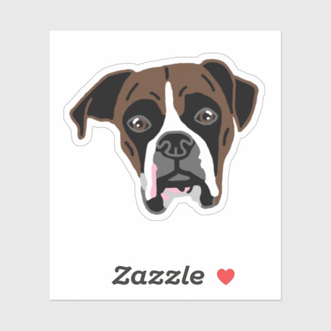 Sticker pour téléphone portable Boxer Dog (Feuille)