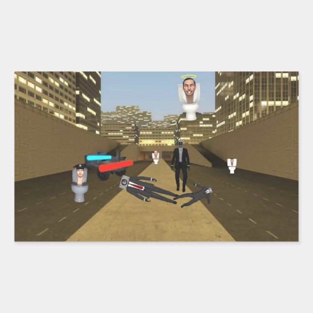 Sticker pour toilettes Skibidi :) (Devant)