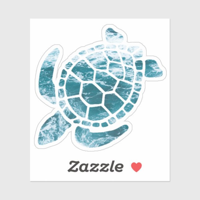 Sticker pour tortue de mer (Feuille)