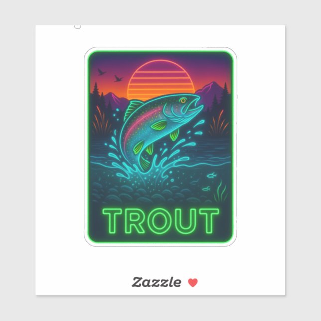 Sticker pour truite néon (Feuille)