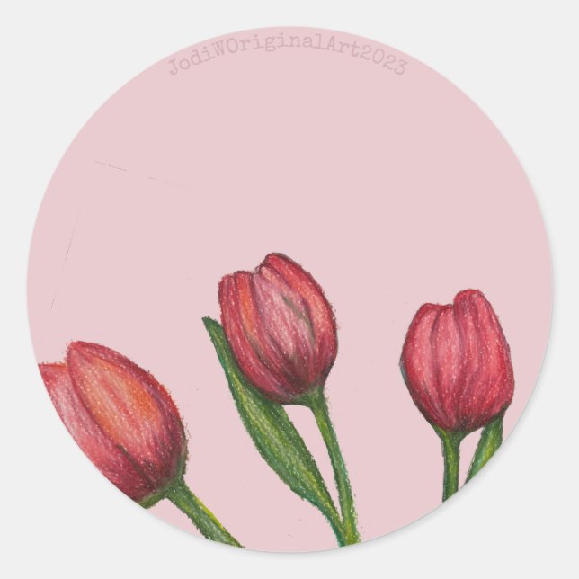 Sticker pour tulipes rouges (Devant)