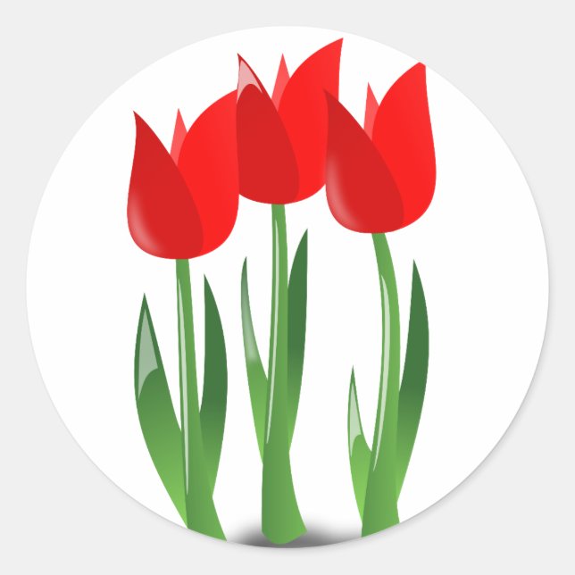 Sticker pour tulipes rouges (Devant)