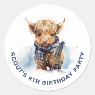 Sticker pour vaches Highland Snowboard personnalis