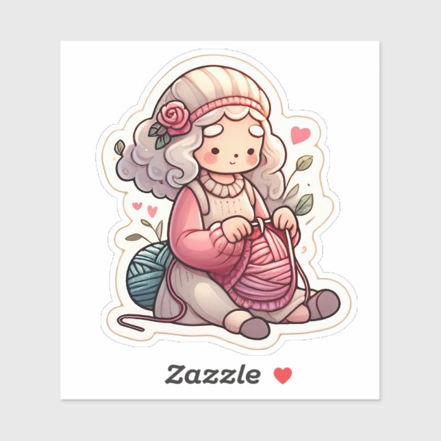 Sticker pour ventilateur tricot mignon (Feuille)