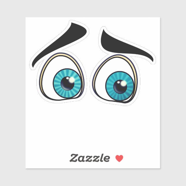 Sticker pour yeux drôle (Feuille)