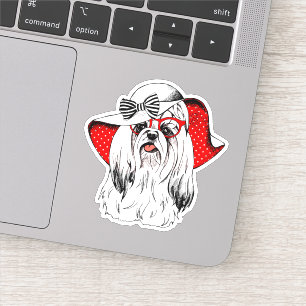 Sticker Pousse de mode de Yorkie