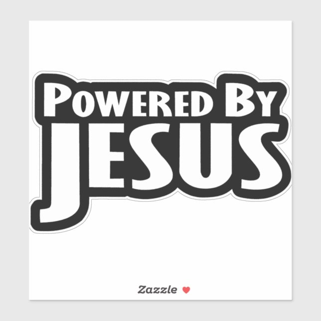 Sticker Poussé par Jésus (Feuille)