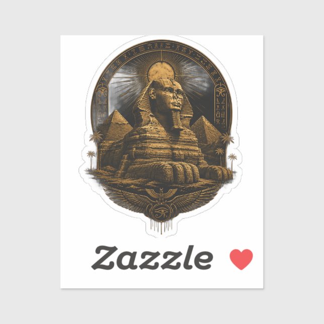 Sticker Pouvoir Tranquille | Grande Design Sphinx Egypte (Feuille)