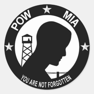 Sticker POW MIA