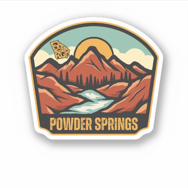 Sticker Powder Springs, Géorgie (Devant)