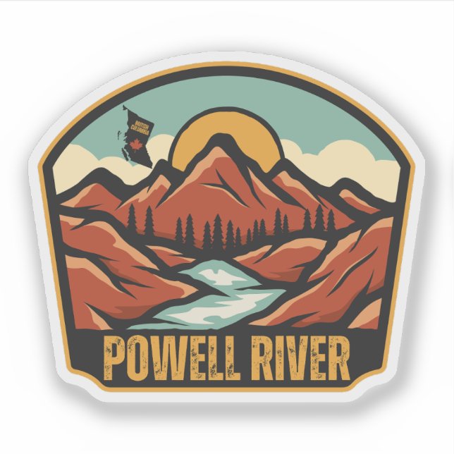 Sticker Powell River (Colombie-Britannique) (Devant)