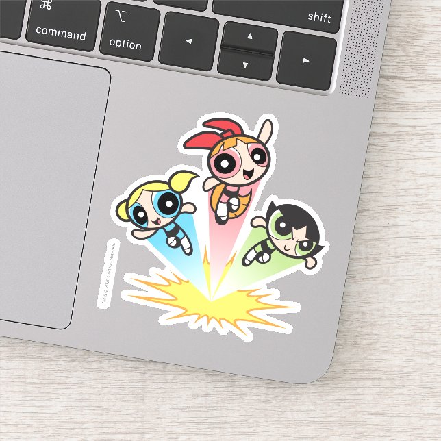 Sticker Powerpuff Girls Launch Into The Air (Détail)
