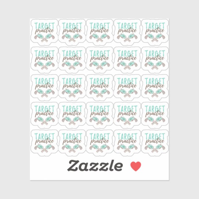 Sticker Pratique cible Pistol Gun de tir Planner Planner (Feuille)