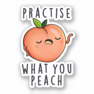 Sticker Pratiquez Ce Que Vous Enlevez Un Jeu De Fruit Posi
