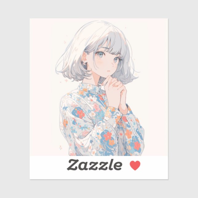 Sticker Pray | 東京娘 GenerartiveAI シール (Feuille)