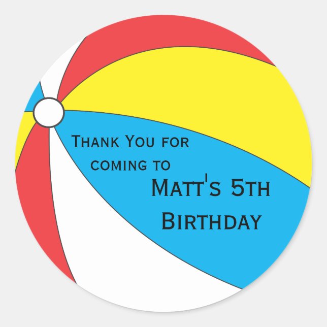 Sticker préféré de la fête de la piscine - Bleu, J (Devant)