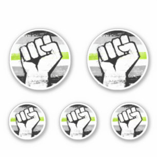 Sticker Premier cercle d'agender Pride Imprimer