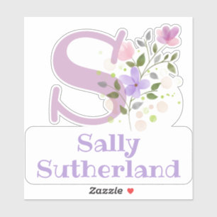 Sticker Premier et dernier noms plus découpe initiale de l