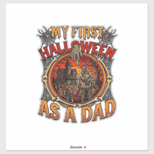 Sticker Premier Halloween en tant que papa Zombie Maison H