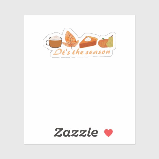 Sticker Premier Jour De L'Automne Bonjour Automne (Feuille)