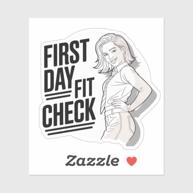 Sticker Premier jour de vérification de l'ajustement - élé (Feuille)