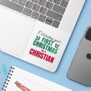 Sticker PREMIER NOËL EN TANT QUE CHRÉTIEN POUR LE Nouveau 