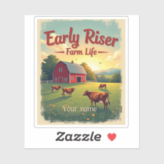 Sticker Première Riser Retro Farm Grange Scène