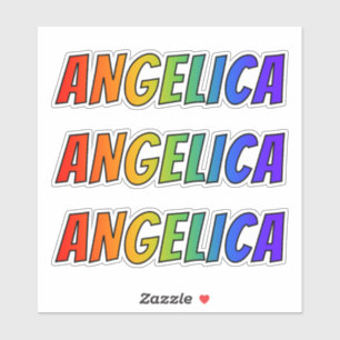 Sticker Prénom "ANGÉLIQUE OFFICINALE" avec la coloration