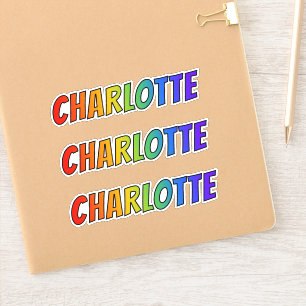 Sticker Prénom "CHARLOTTE" avec la coloration