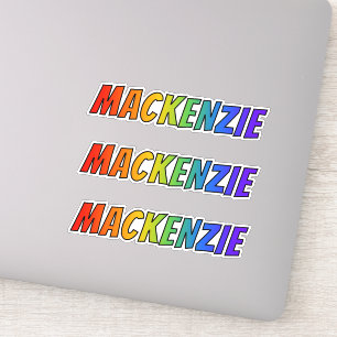 Sticker Prénom "MACKENZIE" avec colorant arc-en-ciel amusa