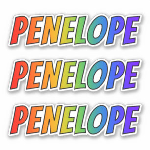 Sticker Prénom "PENELOPE" avec colorant arc-en-ciel amusan