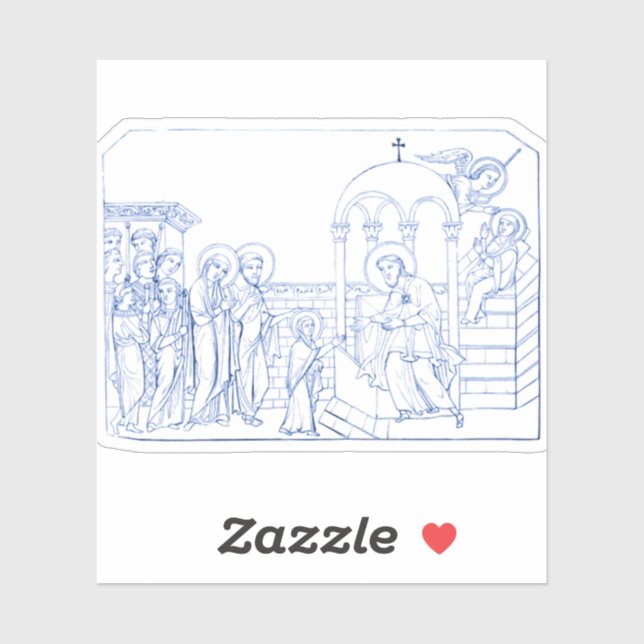 Sticker Présentation de la Sainte Vierge Marie (Feuille)