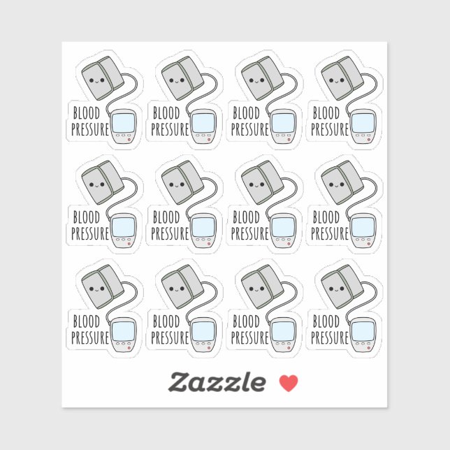 Sticker Pression sanguine Suivi des soins de santé Étiquet (Feuille)