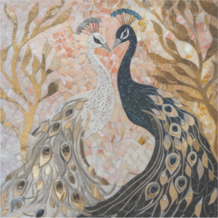 Sticker Pretty Peacocks Gold Glam  
