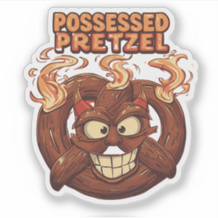 Sticker Pretzel Possédé Funny Halloween Pretzel Pun