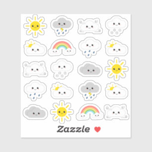 Sticker Prévisions météo Kawaii Bujo Planner