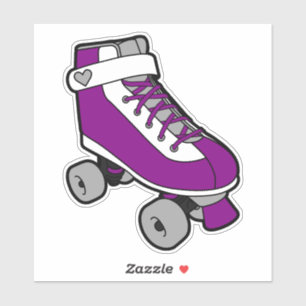 Sticker Pride Asexuelle Patinage Purple Retro Patinage à r