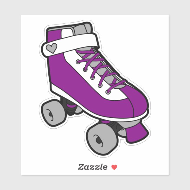 Sticker Pride Asexuelle Patinage Purple Retro Patinage à r (Feuille)