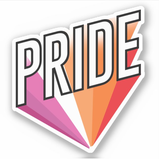 Sticker Pride lesbienne (Devant)