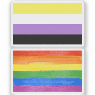 Sticker Pride non binaire