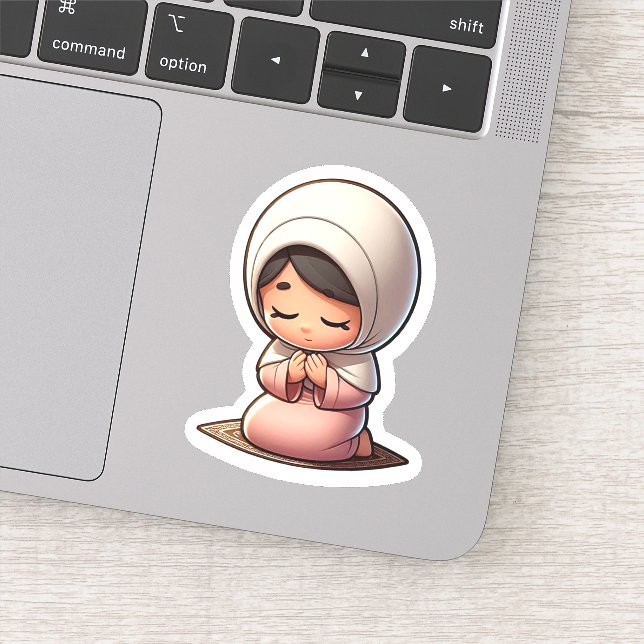 Sticker Prière islamique mignonne pour les enfants musulma (Détail)