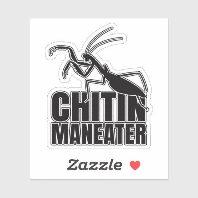 Sticker Prière Mantis Insect Maneater Entomologie Geek (Feuille)