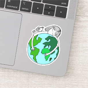 Sticker Priez Pour La Paix Mondiale