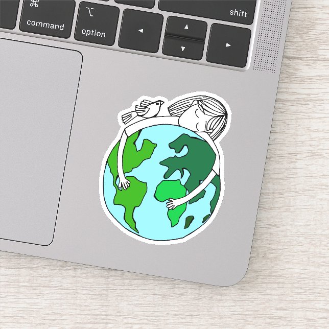 Sticker Priez pour la paix mondiale (Détail)