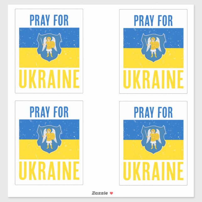 Sticker Priez pour l'Ukraine (Feuille)