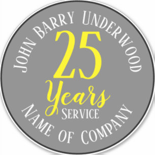 Sticker Prime de retraite avec nom et société