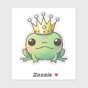 Sticker Prince de la Grenouille Cute Kawaii
