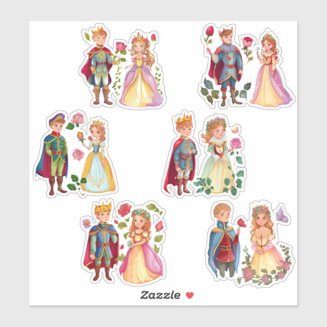 Sticker Prince & Princesse (Feuille)